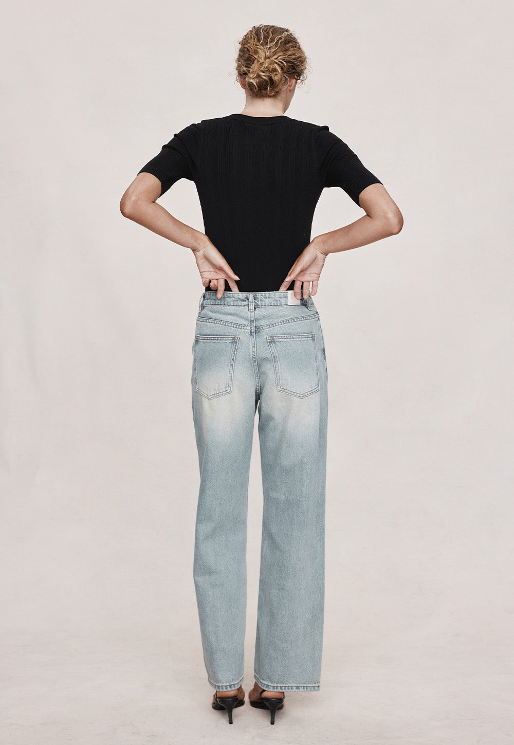 Wide Leg Jean - Faded Blue