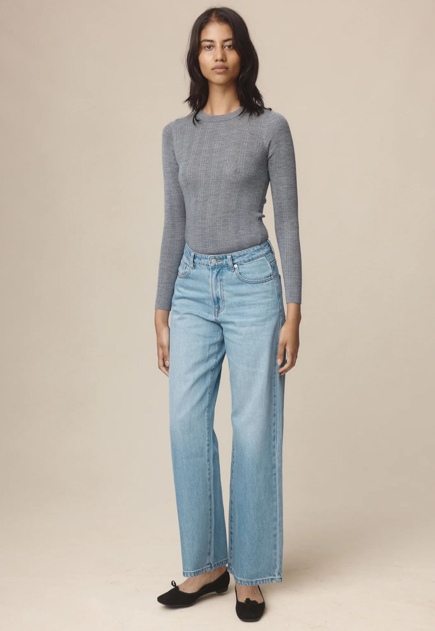 Wide Leg Jean - Classic Wash