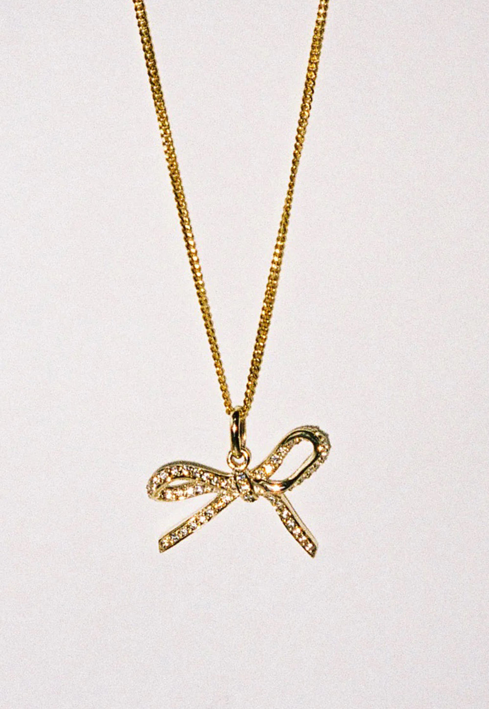 Diamond Bow Necklace