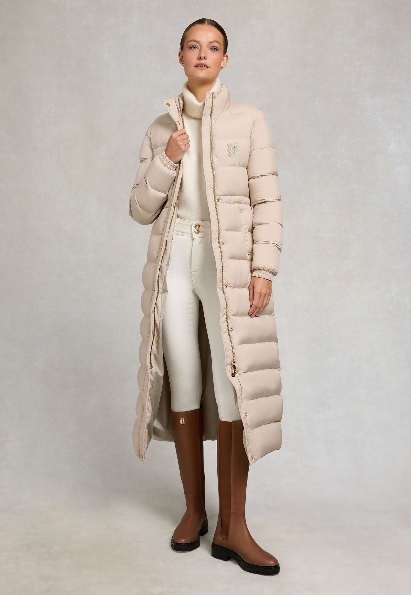Milton Longline Coat - Putty