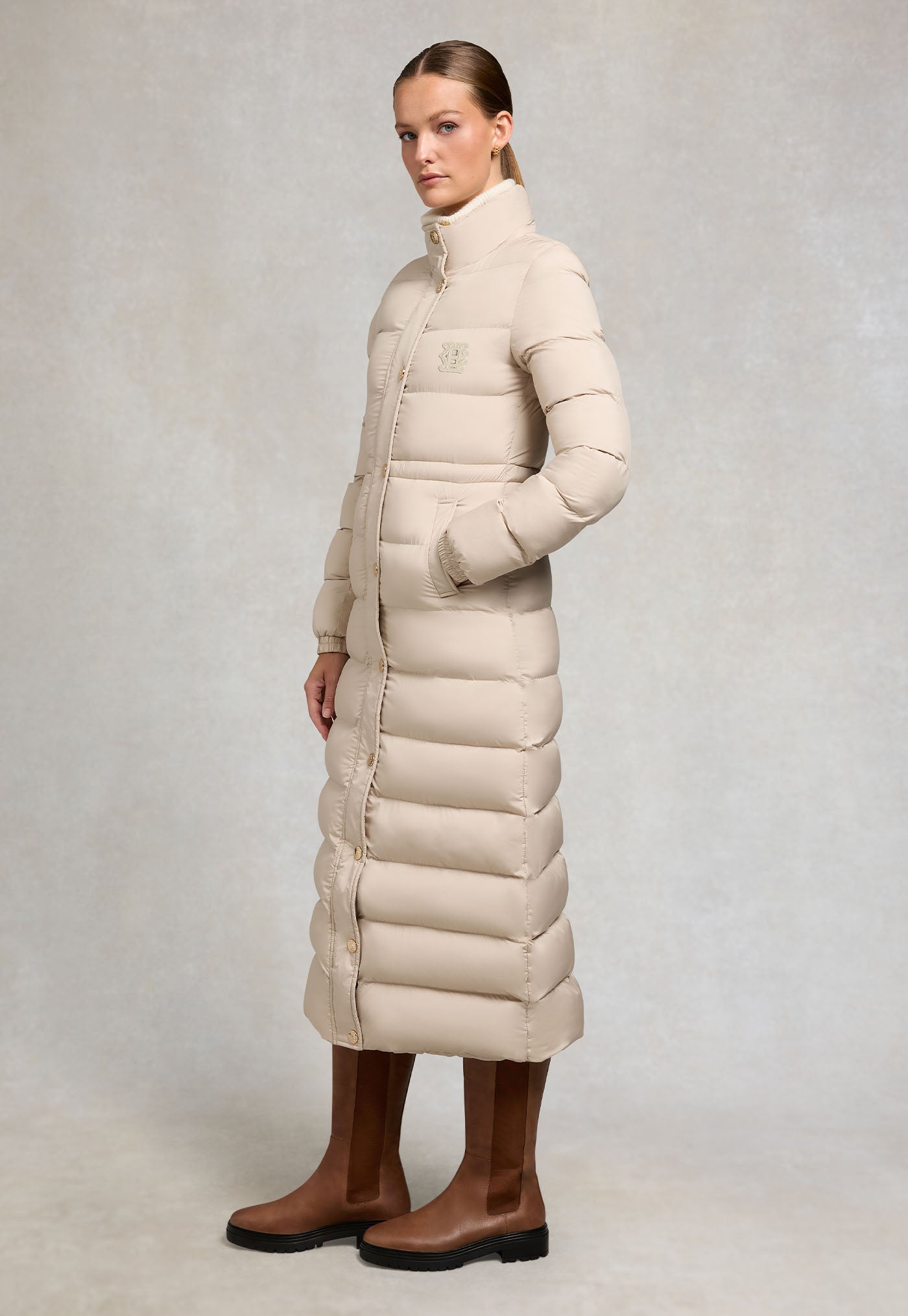 Milton Longline Coat - Putty
