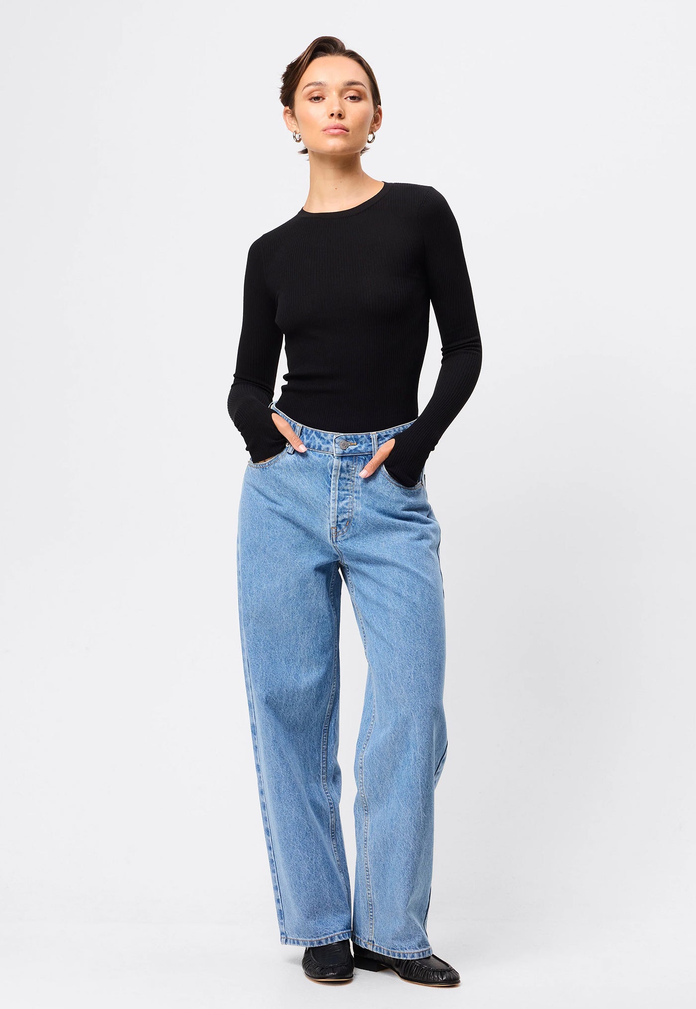 Fine Line Knit - Black