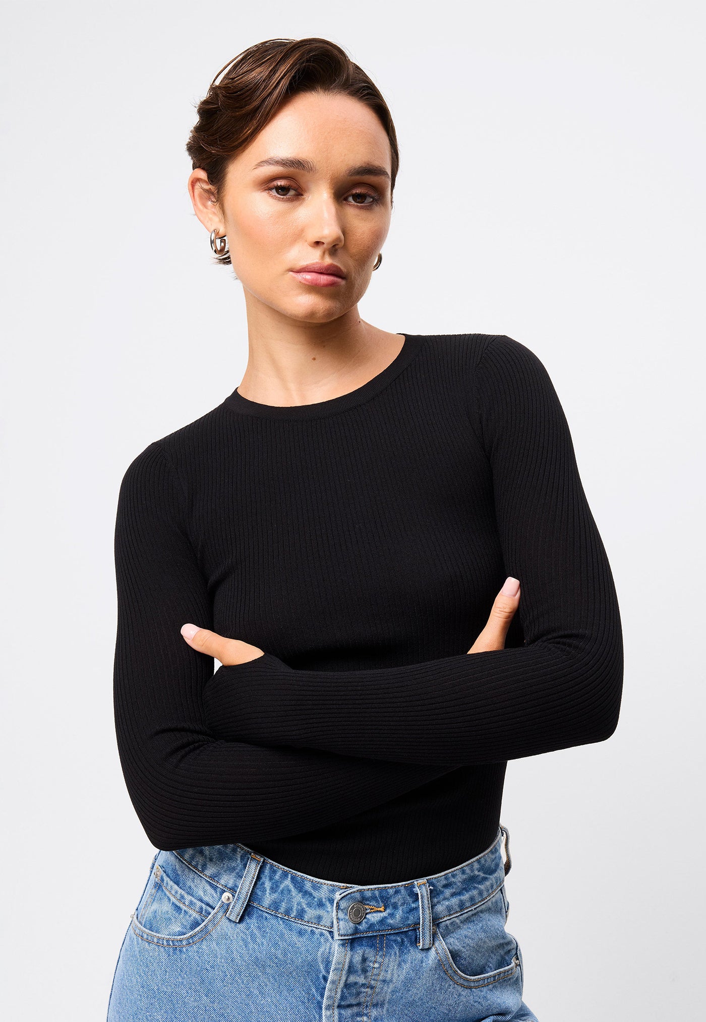 Fine Line Knit - Black