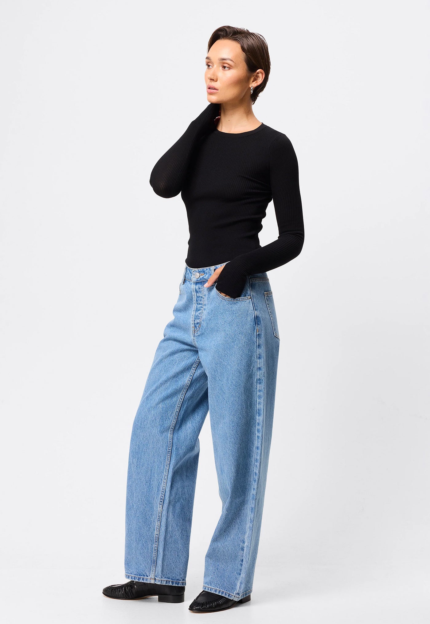 Fine Line Knit - Black