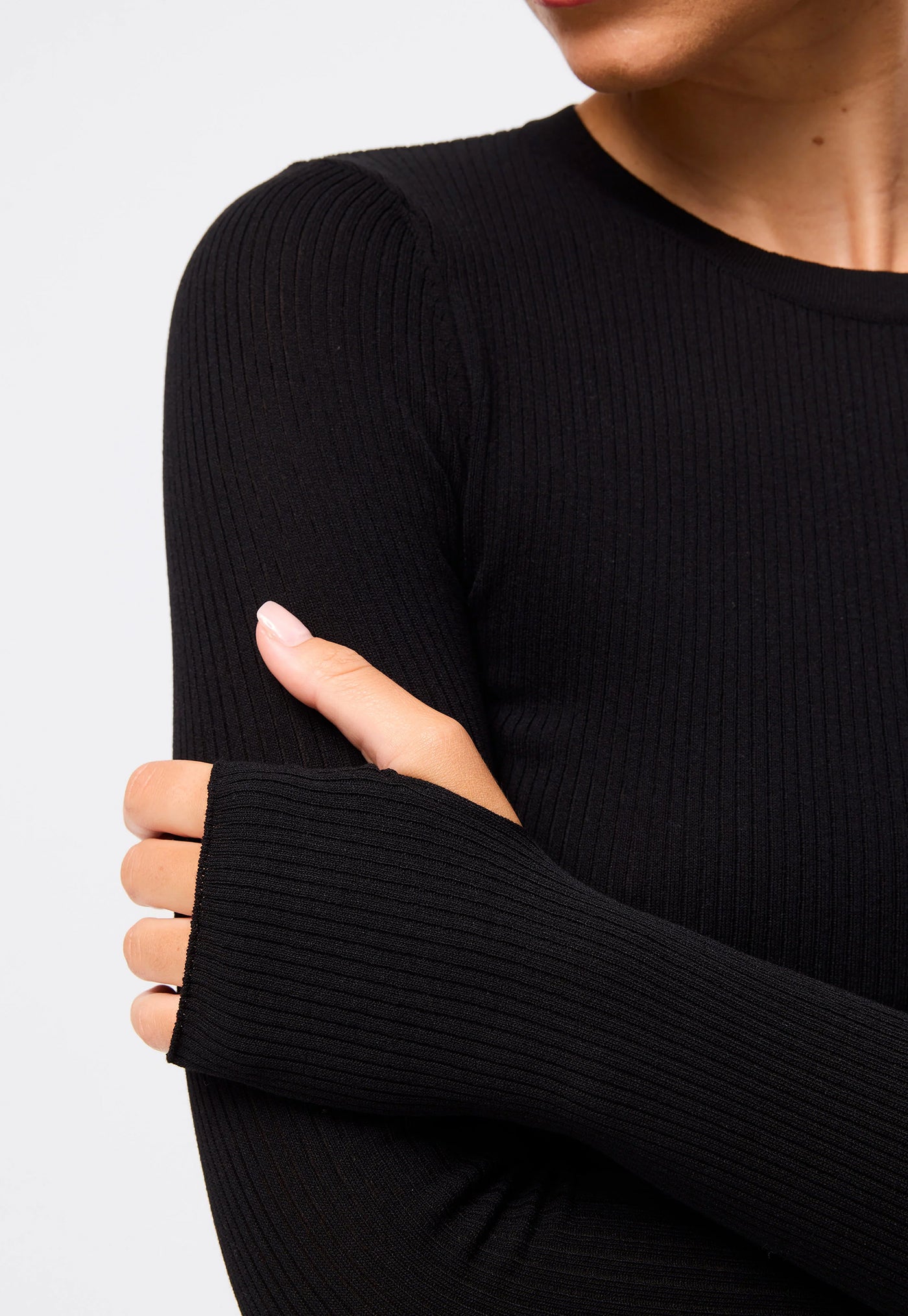 Fine Line Knit - Black