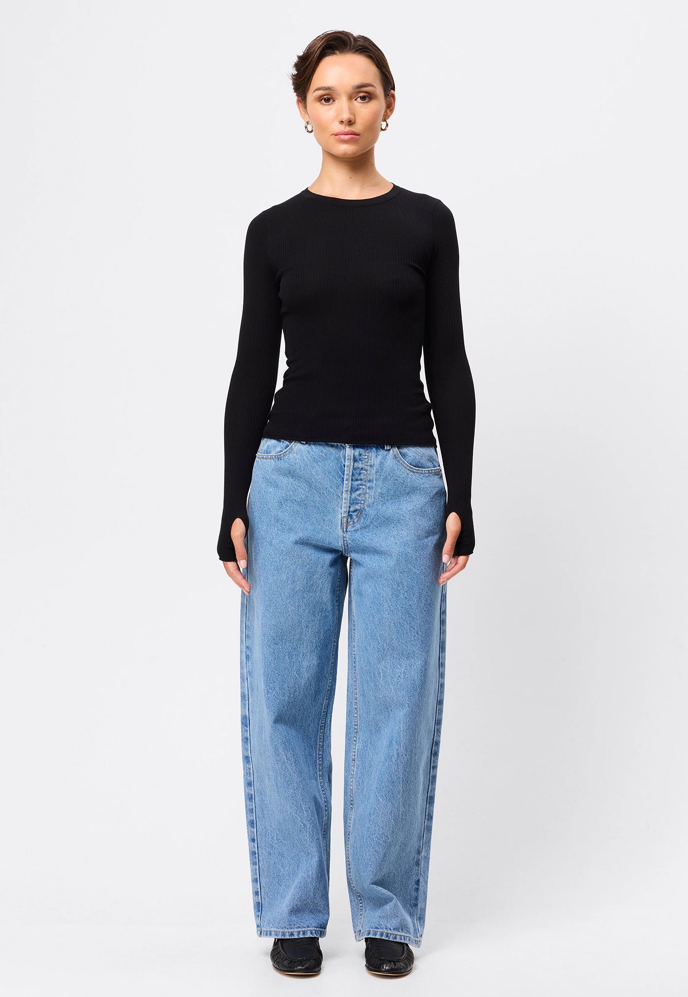 Fine Line Knit - Black