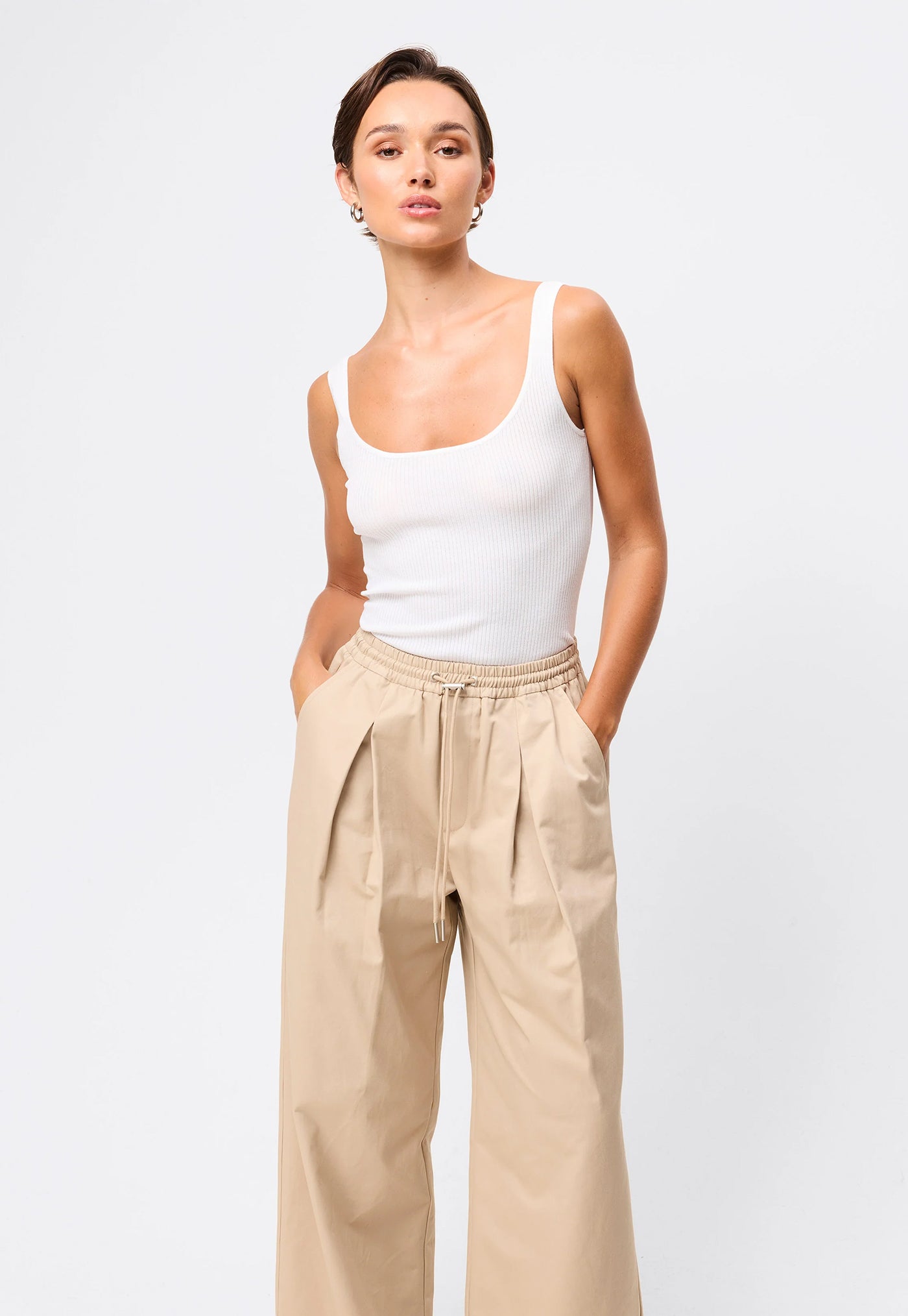 Tied Down Pant - Natural