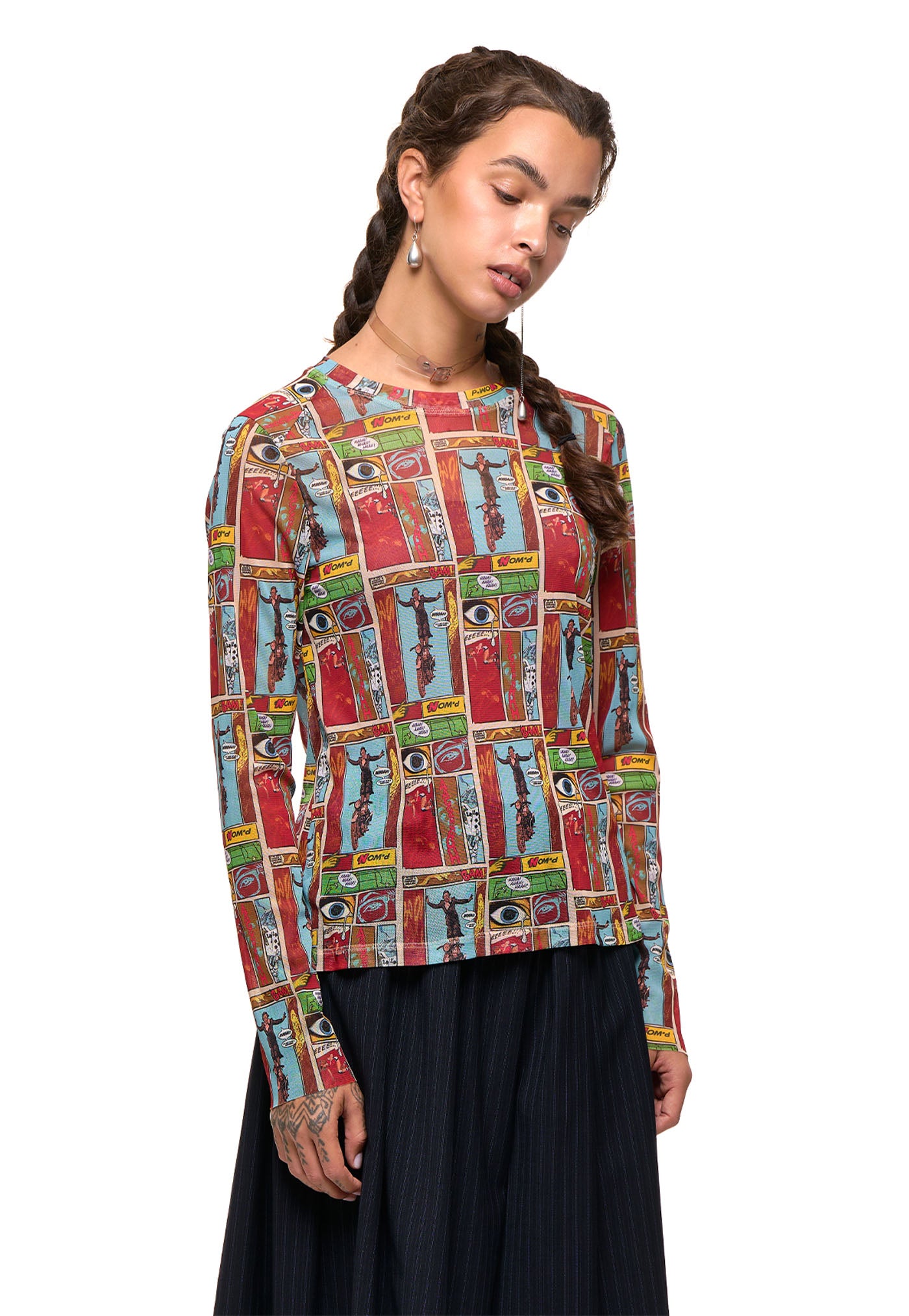 New Fit Long Sleeve - Comic Strip Print