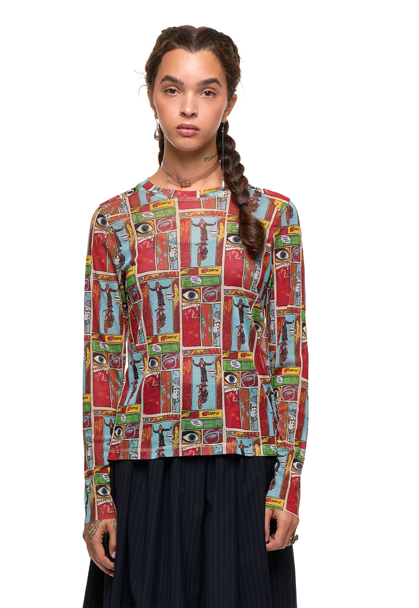 New Fit Long Sleeve - Comic Strip Print