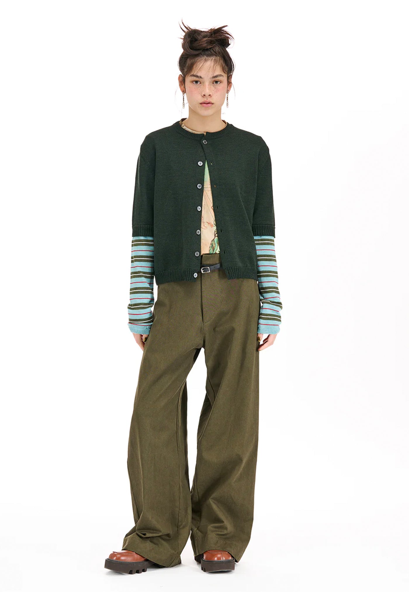 Sophomore Cardigan - Moss
