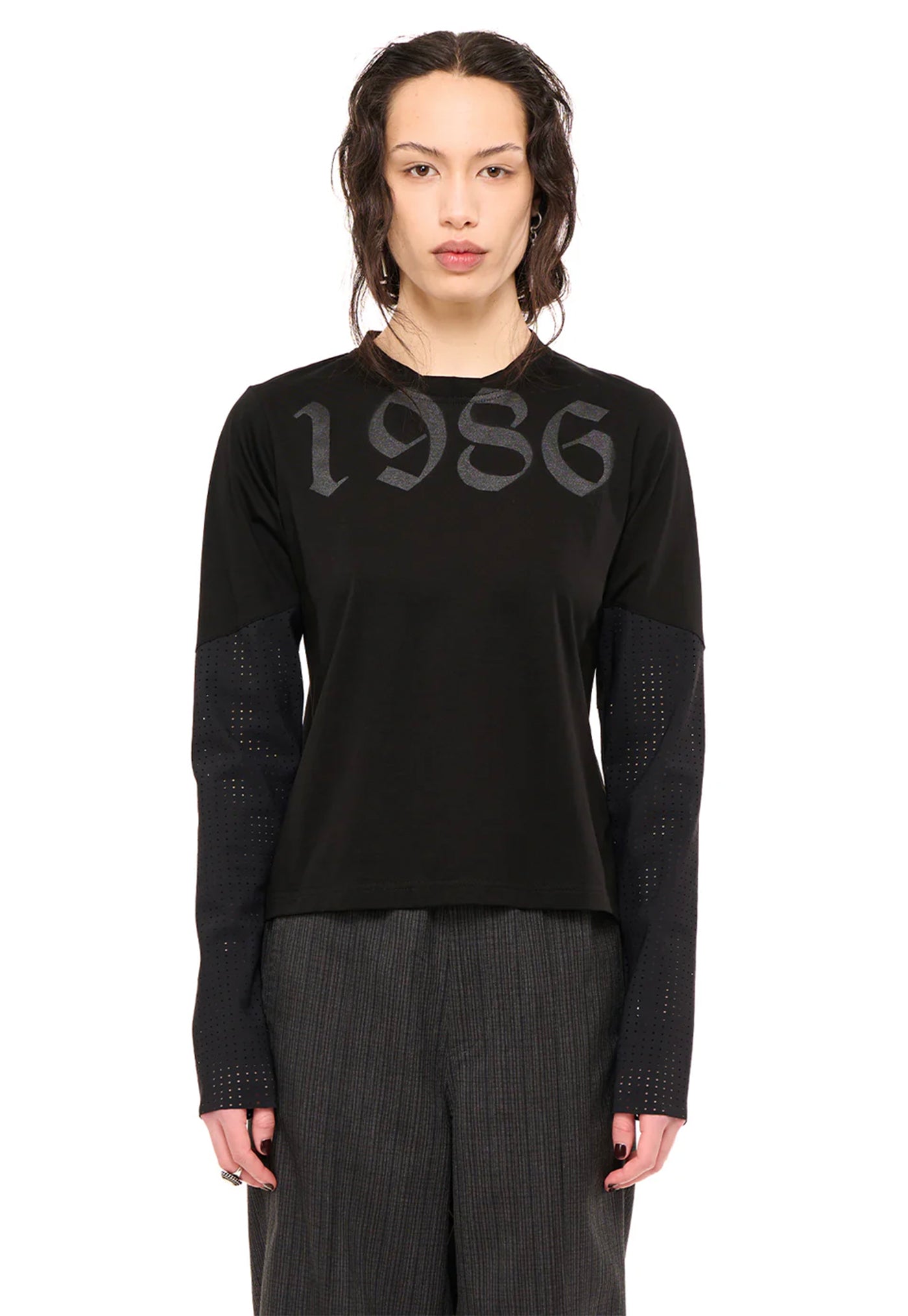 Base Long Sleeve - Gunmetal Origin Stencil