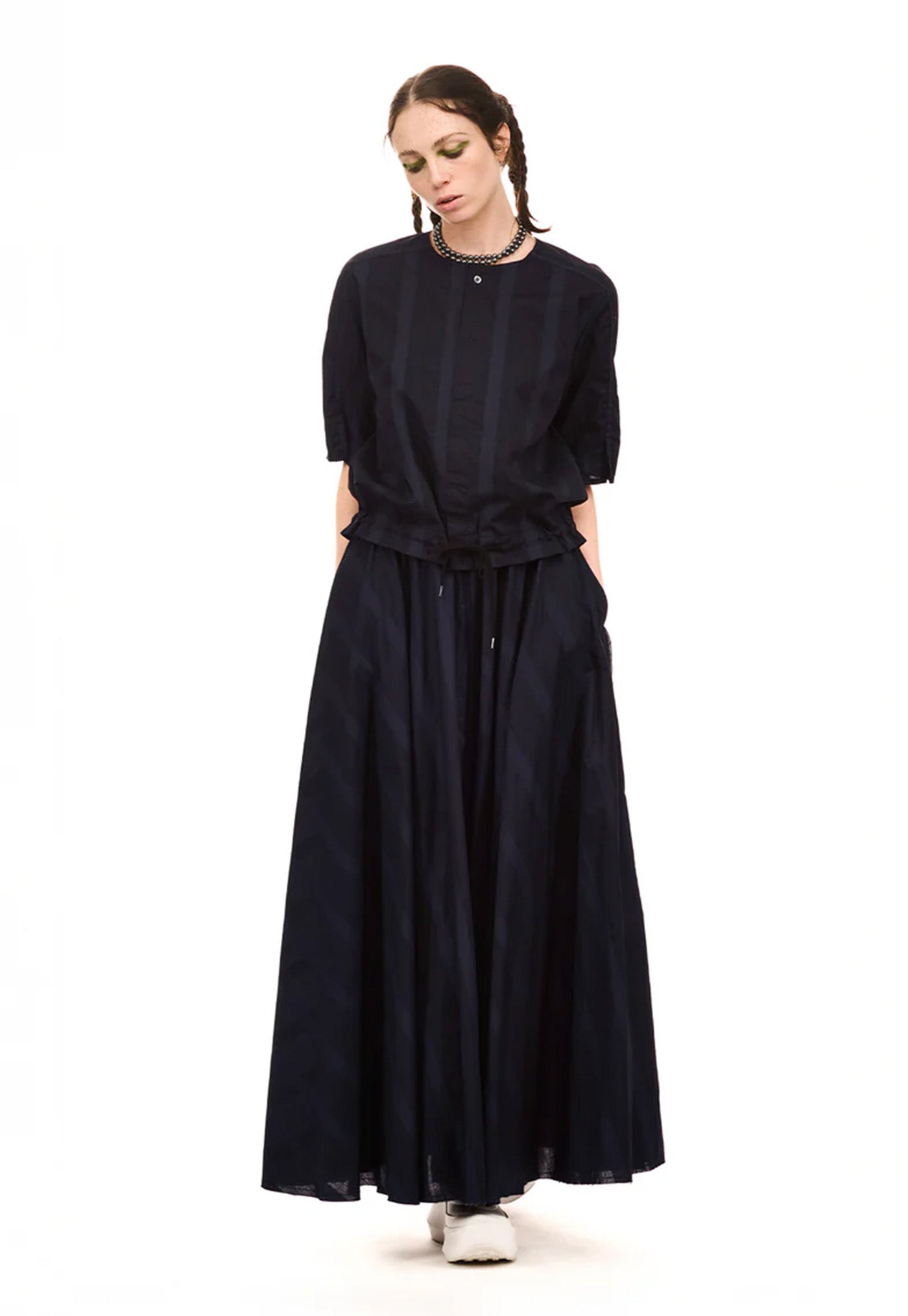 Grid Blouson - Midnight