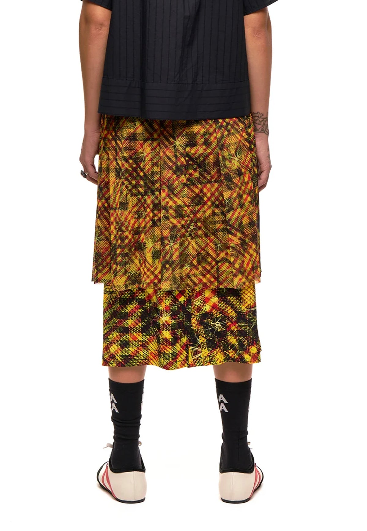 Doubles Skirt - Gold Star Print