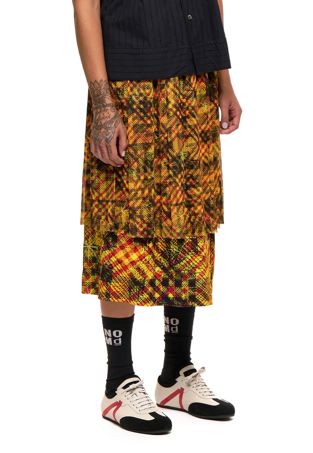 Doubles Skirt - Gold Star Print