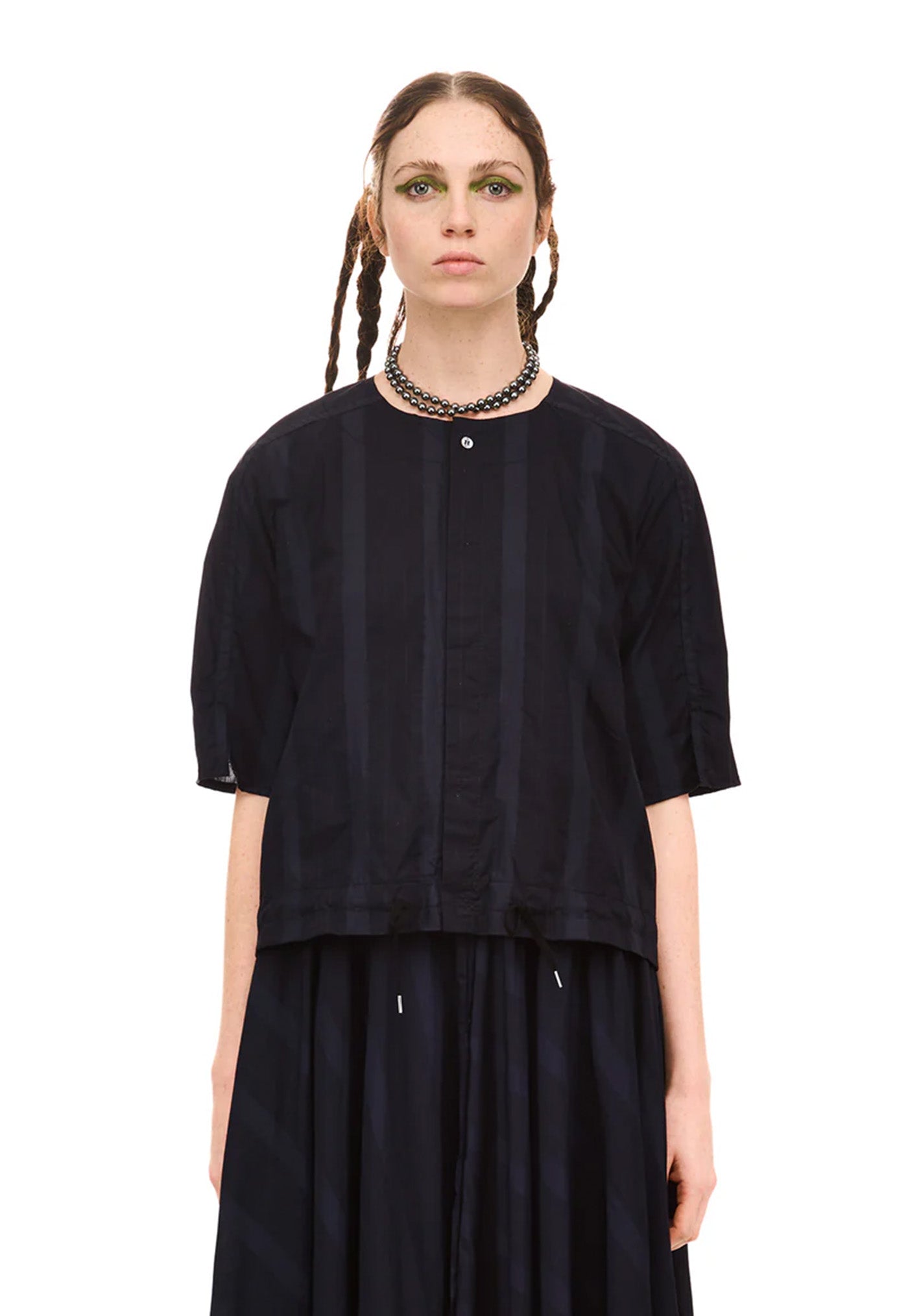 Grid Blouson - Midnight