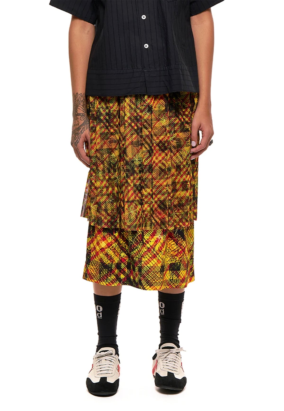 Doubles Skirt - Gold Star Print