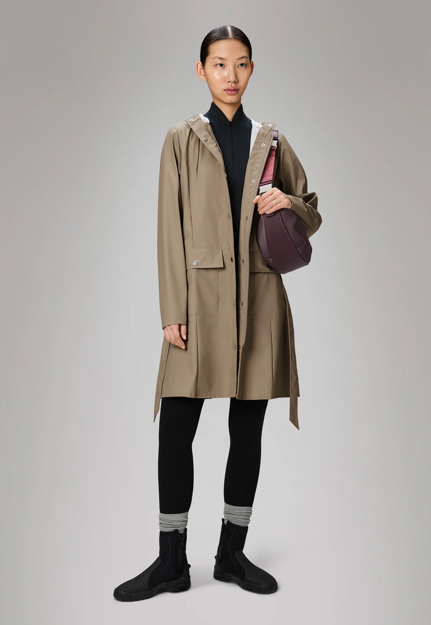 Curve Long Jacket - Beige