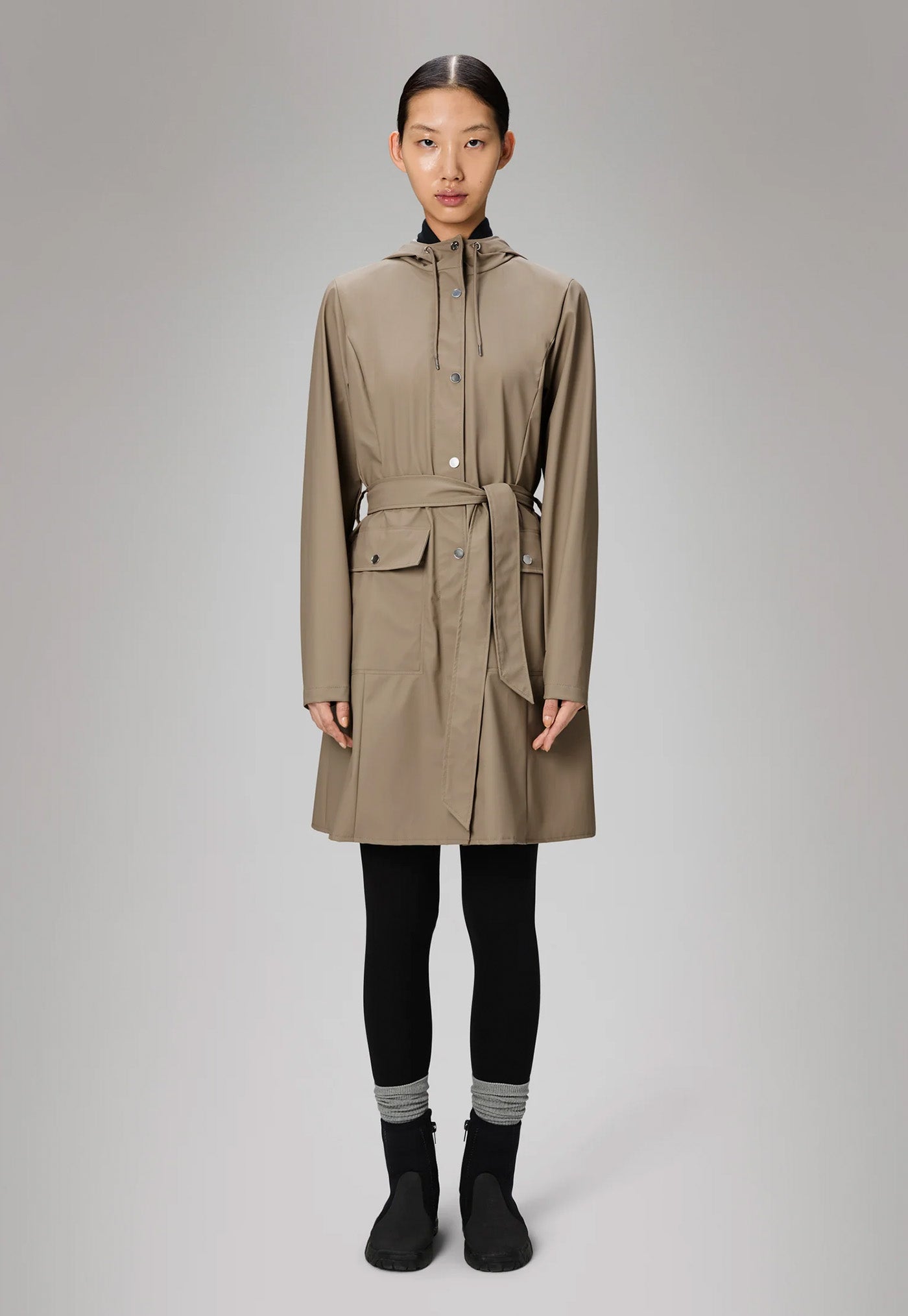 Curve Long Jacket - Beige