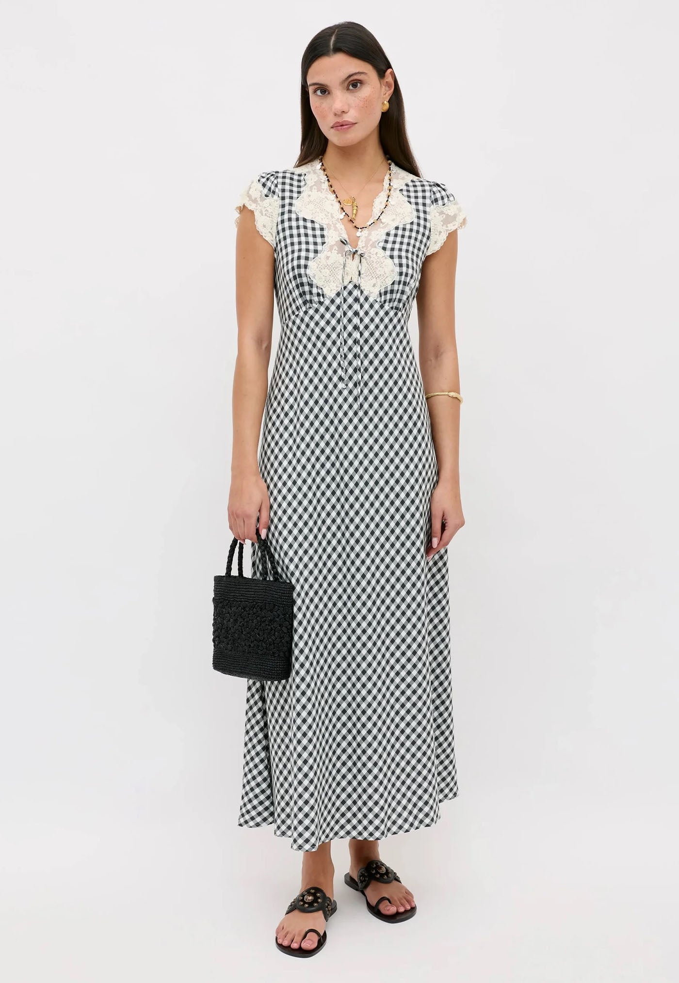 Amari Undefined Dress - Beth Check Black