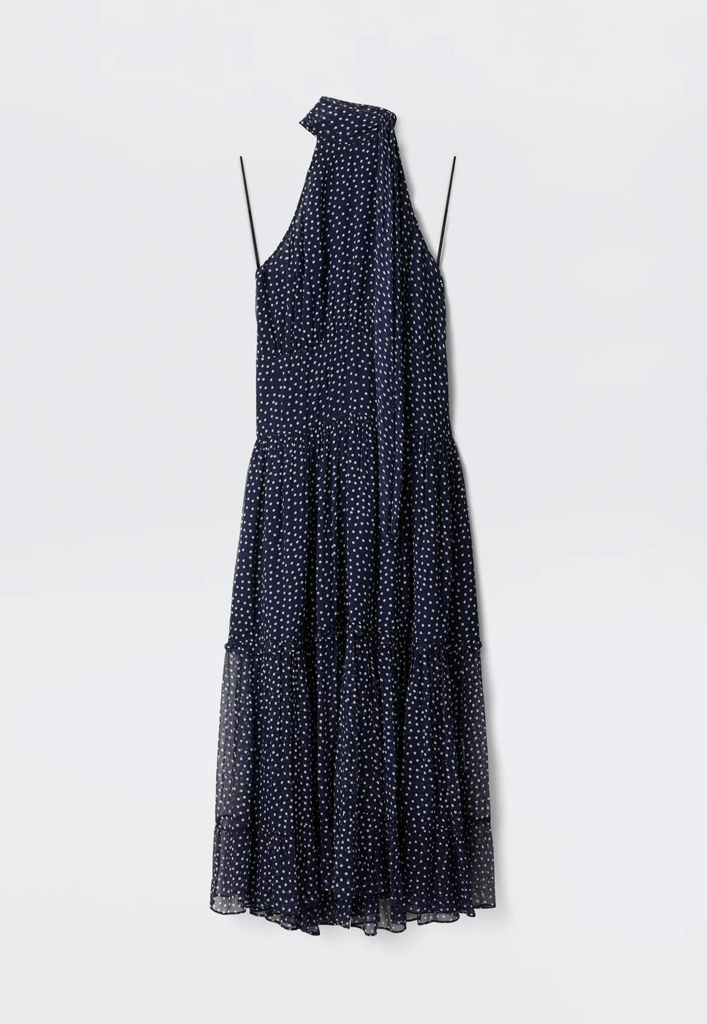 Abi Dress - Mini Polka Dot Navy