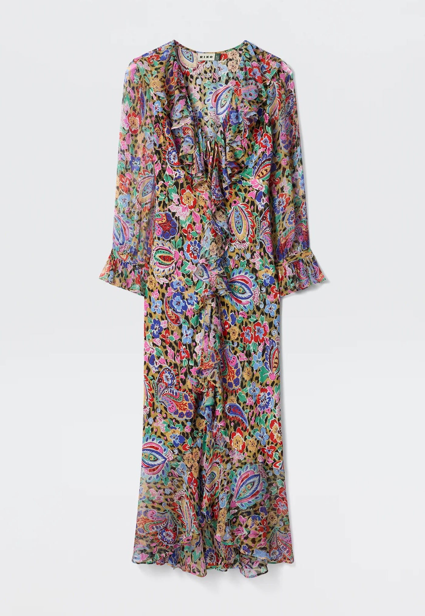 Gracye Dress - Cara Floral Leopard Brown