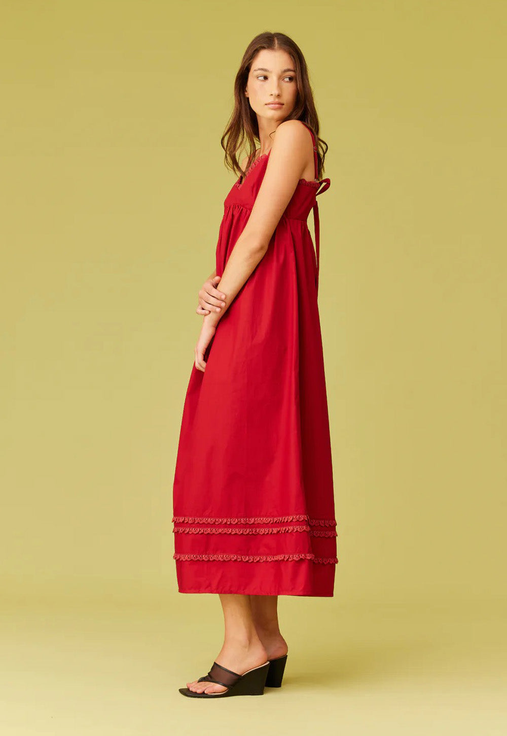 Colette Midi Dress - Garnet