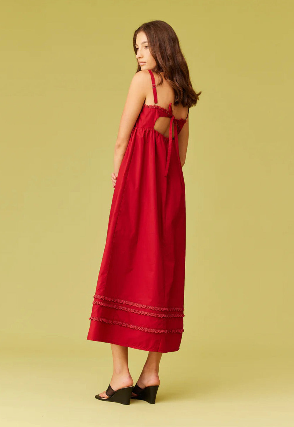 Colette Midi Dress - Garnet