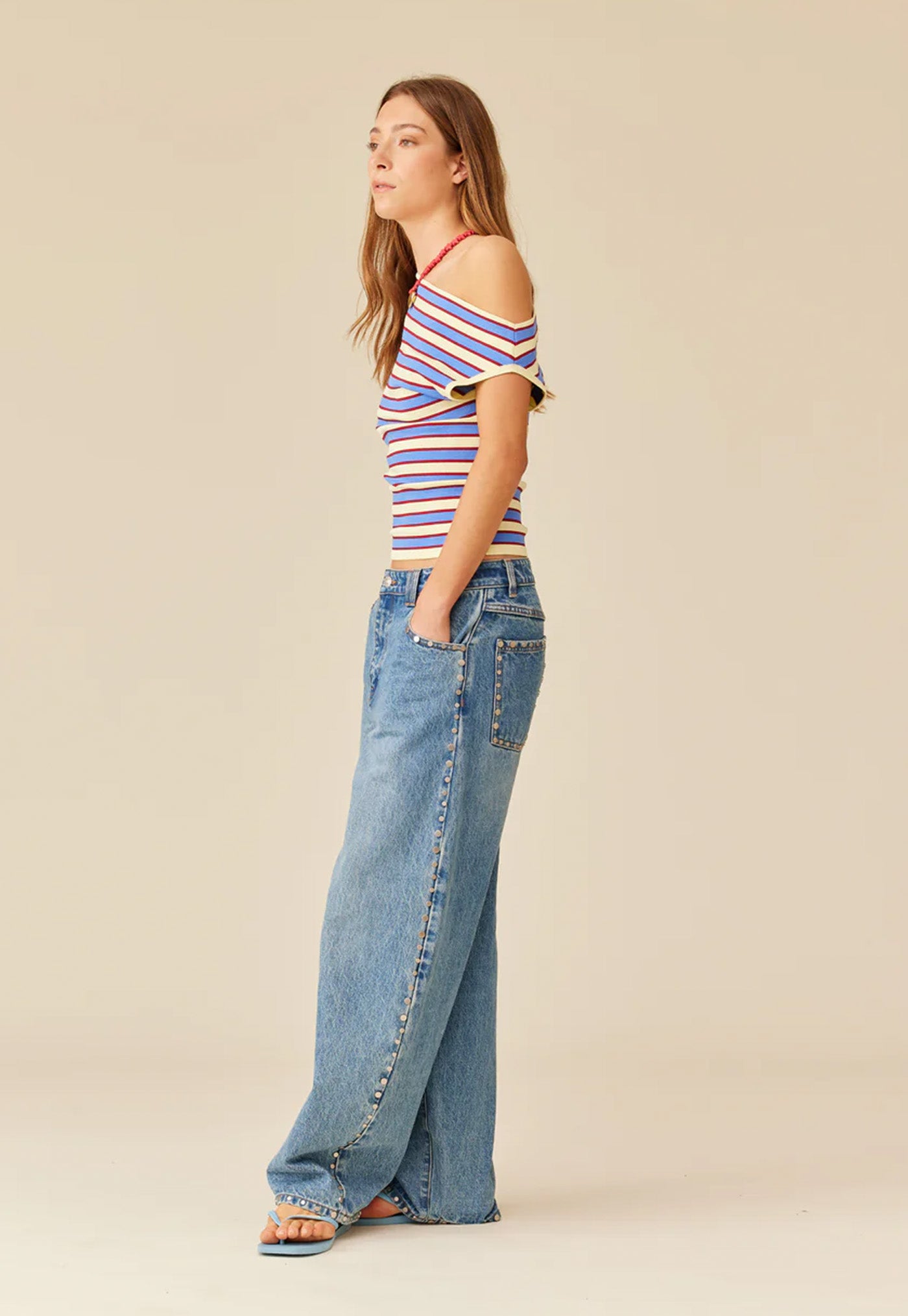 Emma Knit Top - Butter Merlot Stripe