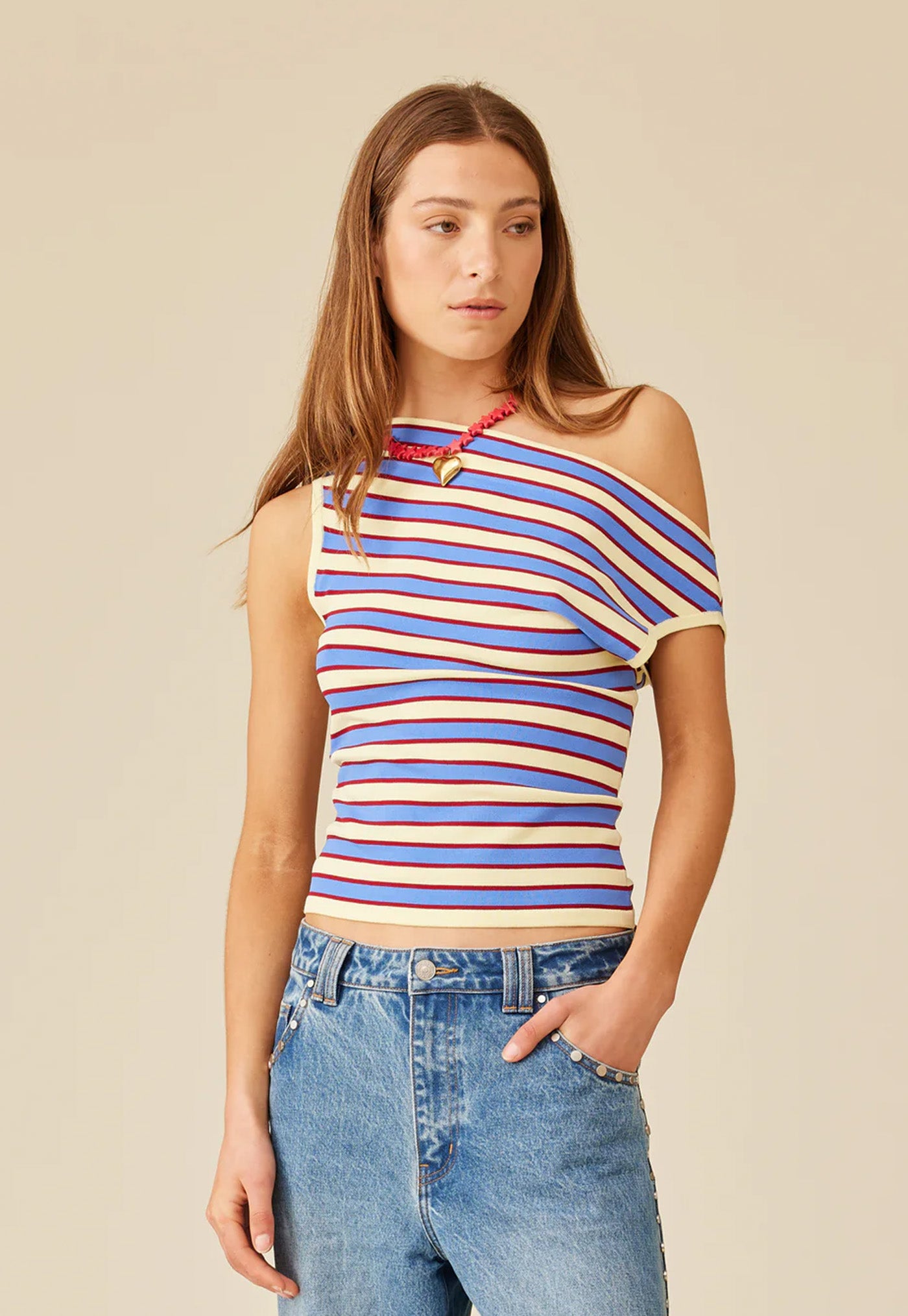 Emma Knit Top - Butter Merlot Stripe