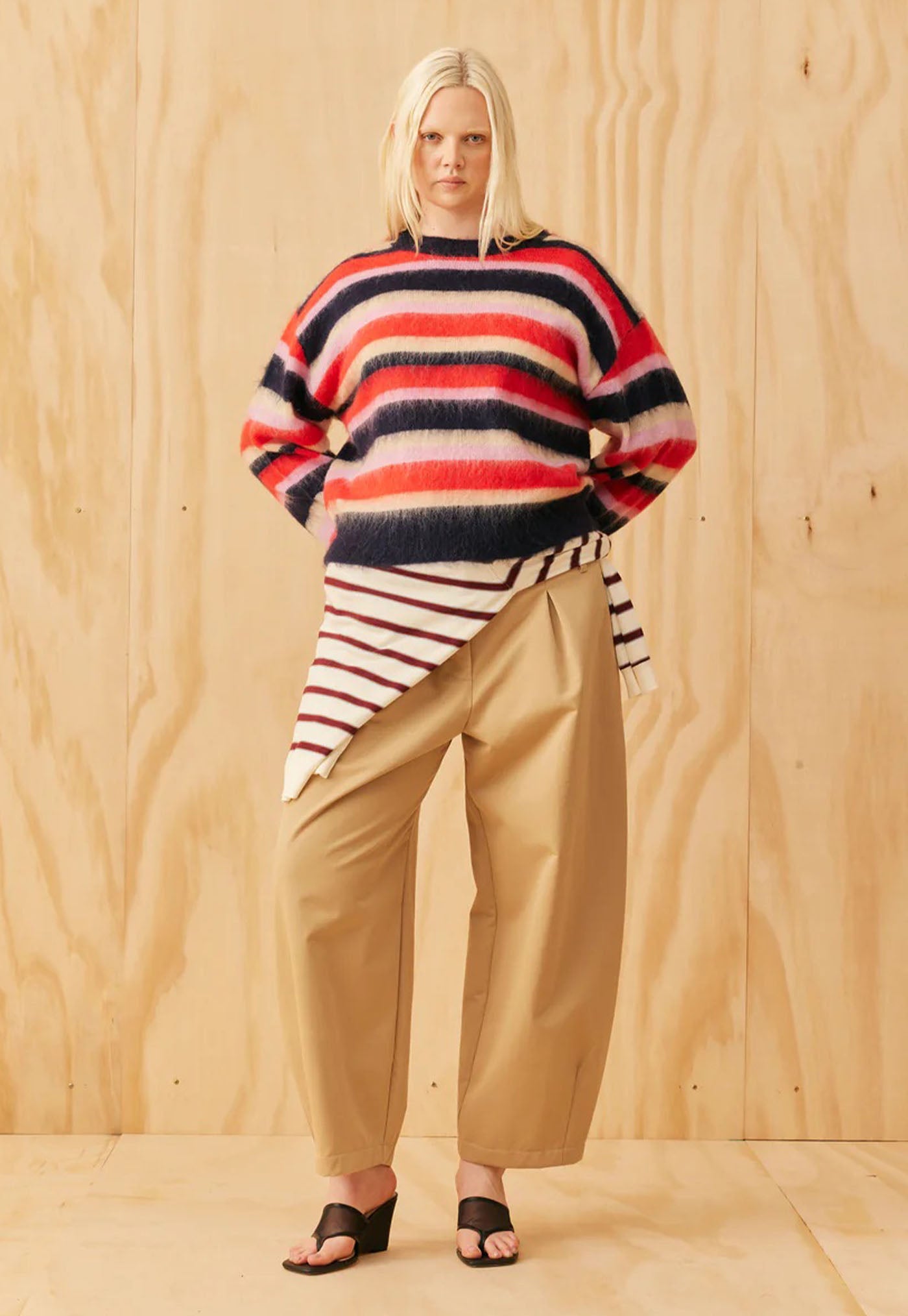 Velma Sweater - Velvet Berry Stripe