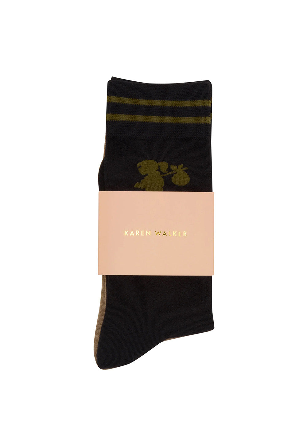 Runaway Girl Socks 2 Pack - Black/Sesame