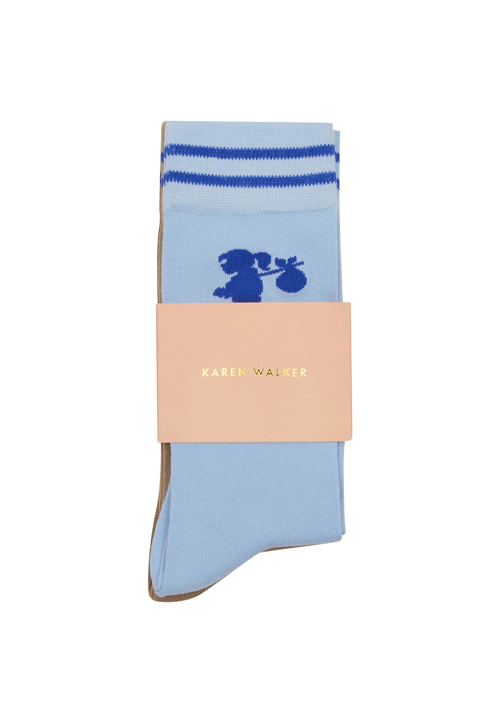 Runaway Girl Socks 2 Pack - Sky Blue/Sesame