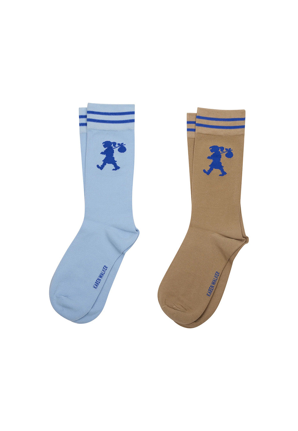 Runaway Girl Socks 2 Pack - Sky Blue/Sesame