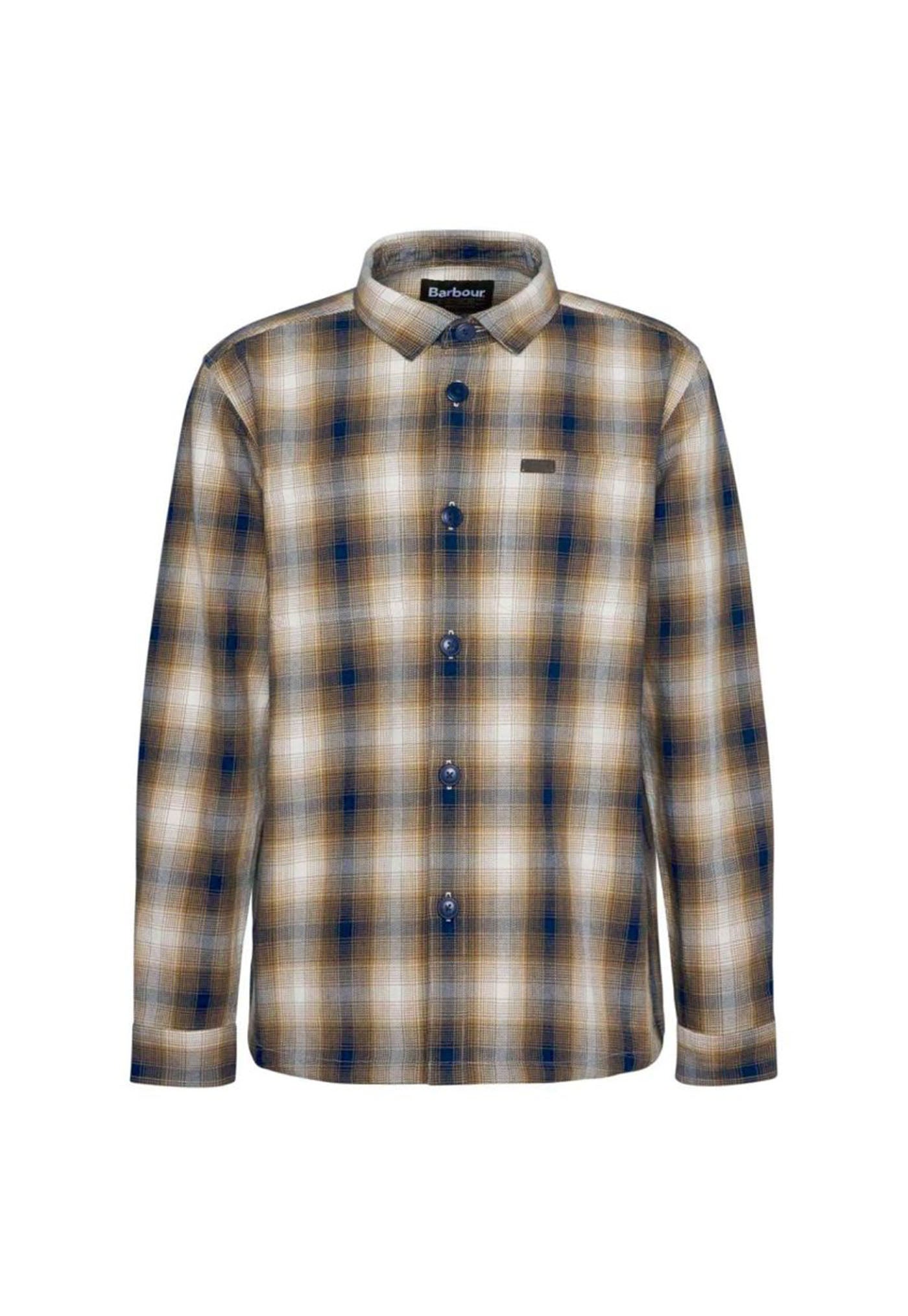 Sandside Checked Overshirt - Navy