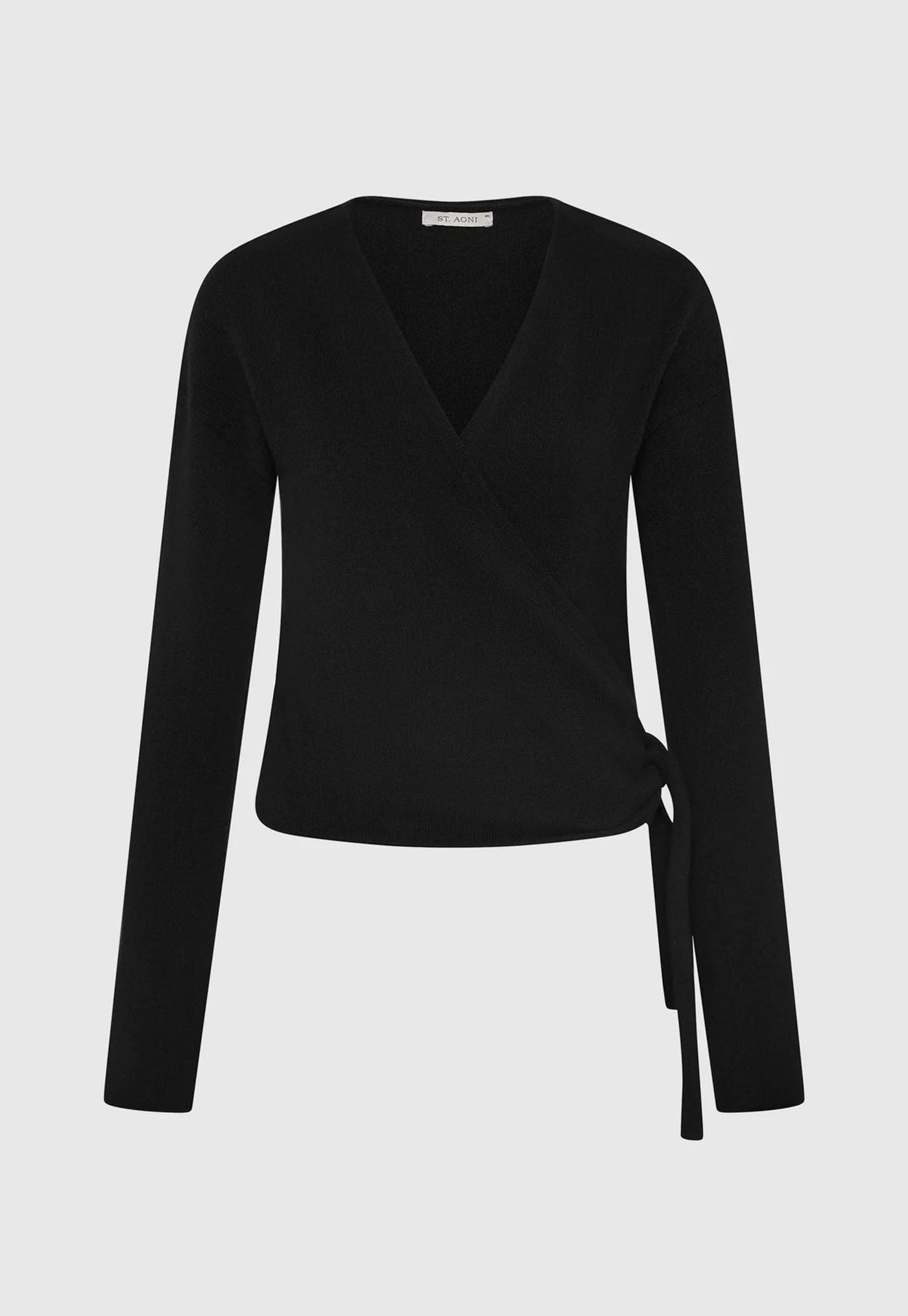 Cashmere Wrap Cardigan - Black