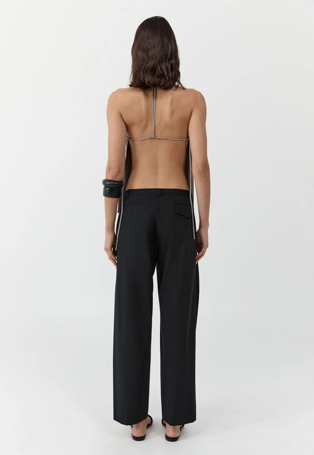 Fine Band Balloon Pants - Black