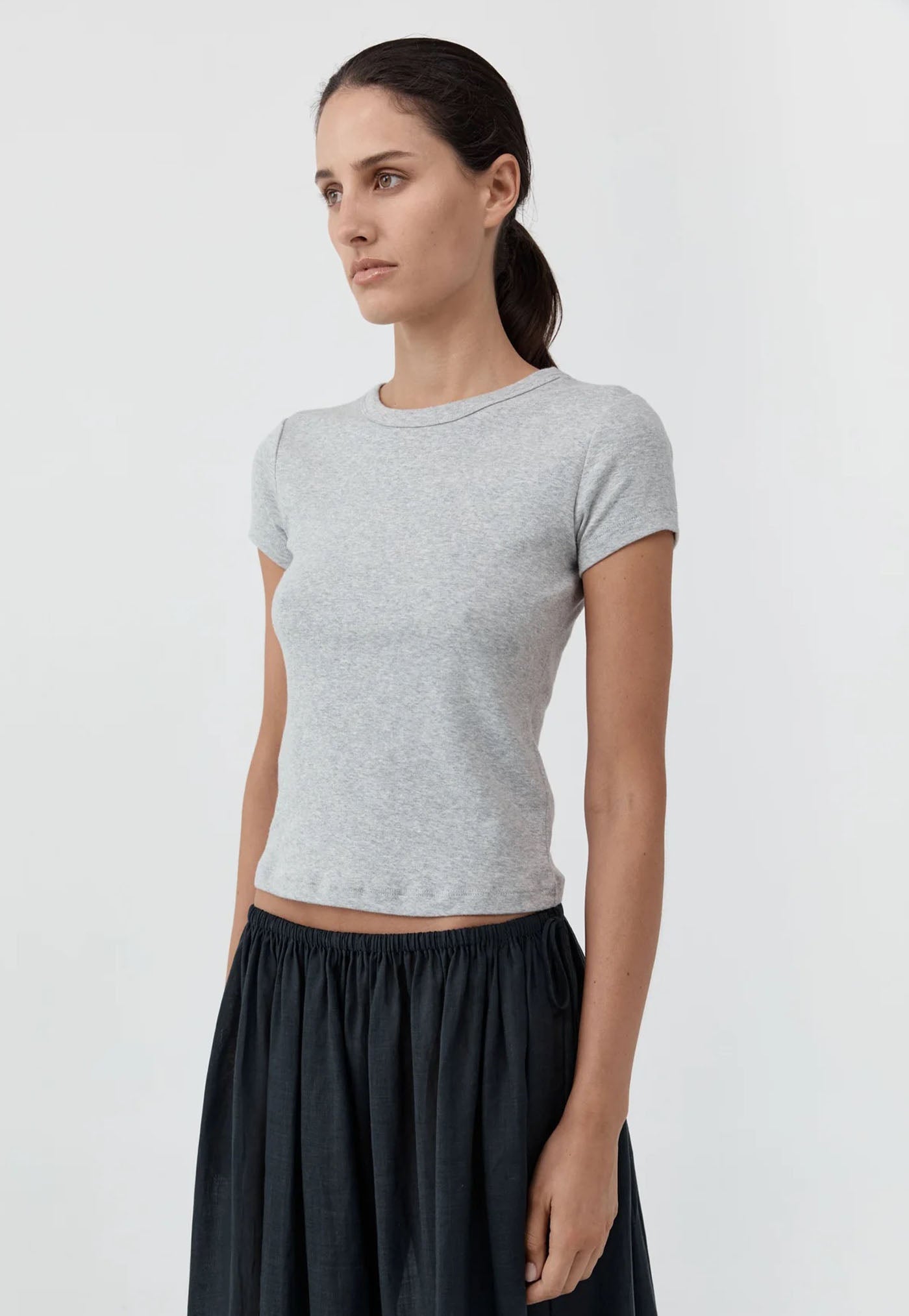 Organic Cotton Baby Tee - Grey Marle