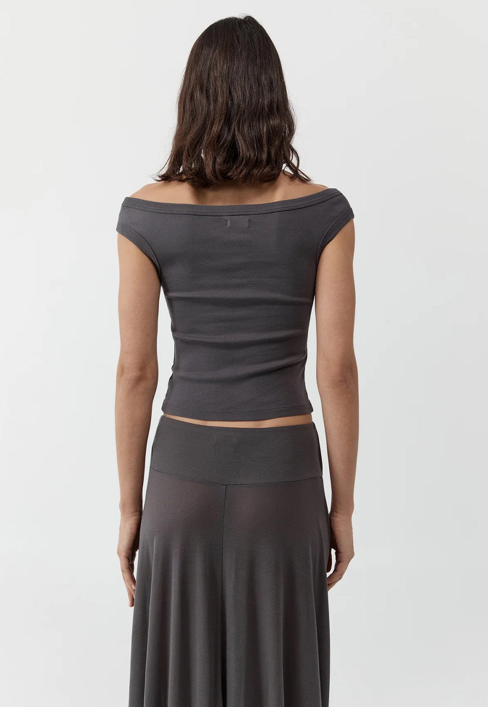 Organic Cotton Ballerina Top - Soot