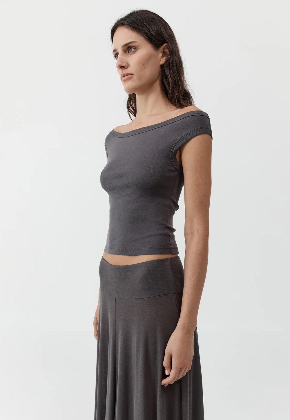 Organic Cotton Ballerina Top - Soot