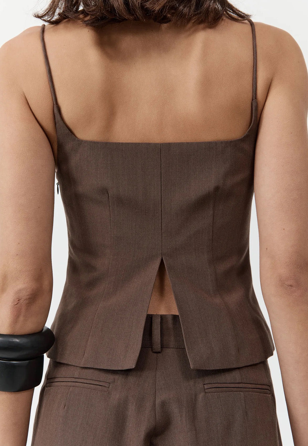 Silk Canvas Cami - Mud