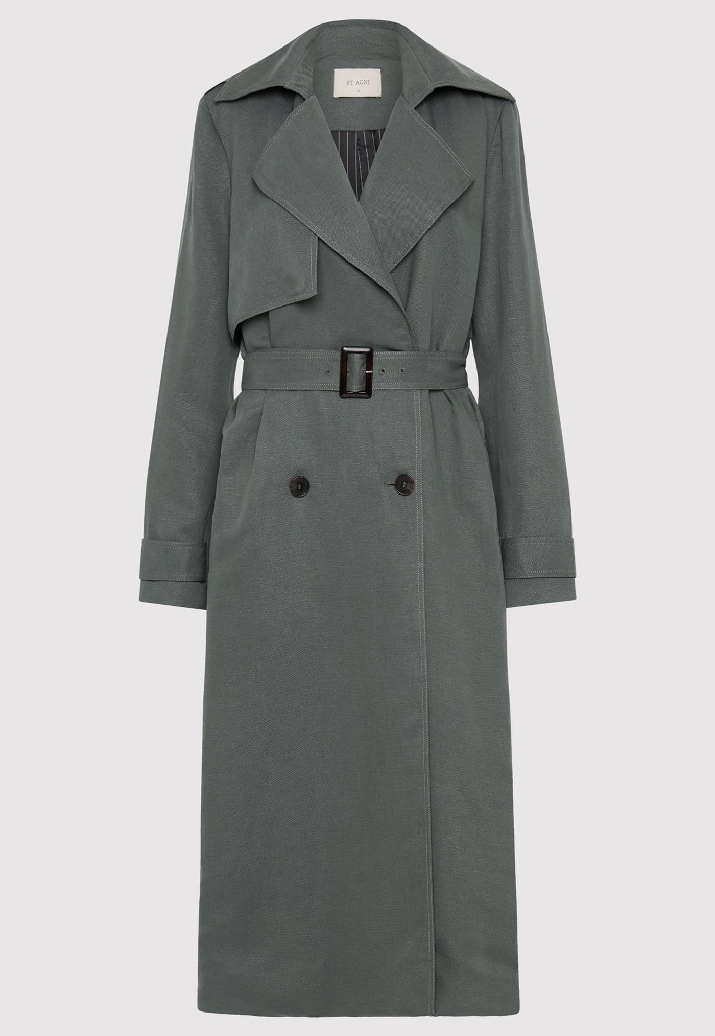 Soft Tailored Trench - Balsam Green sold by Angel Divine
