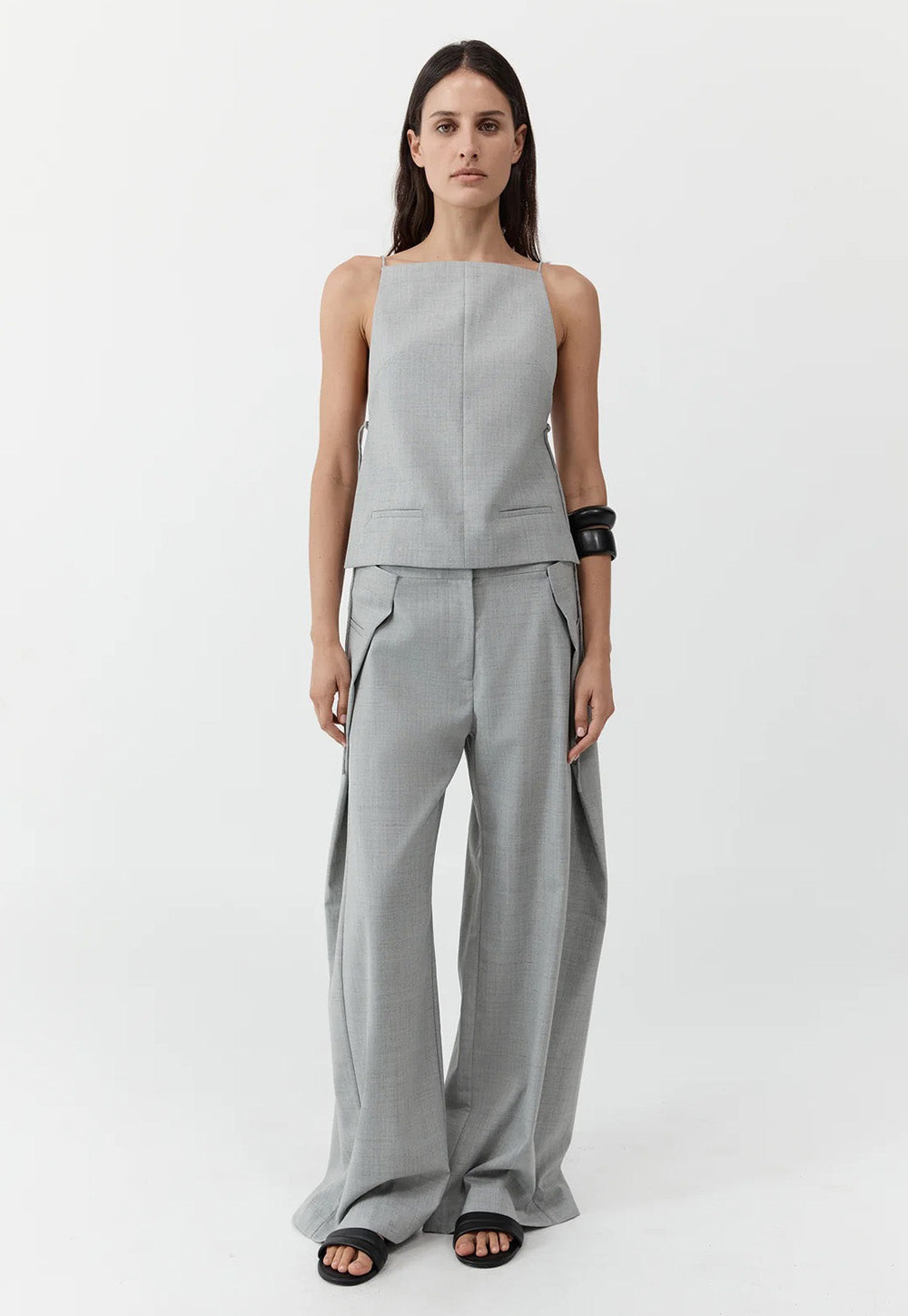 Square Side Tie Top - Concrete