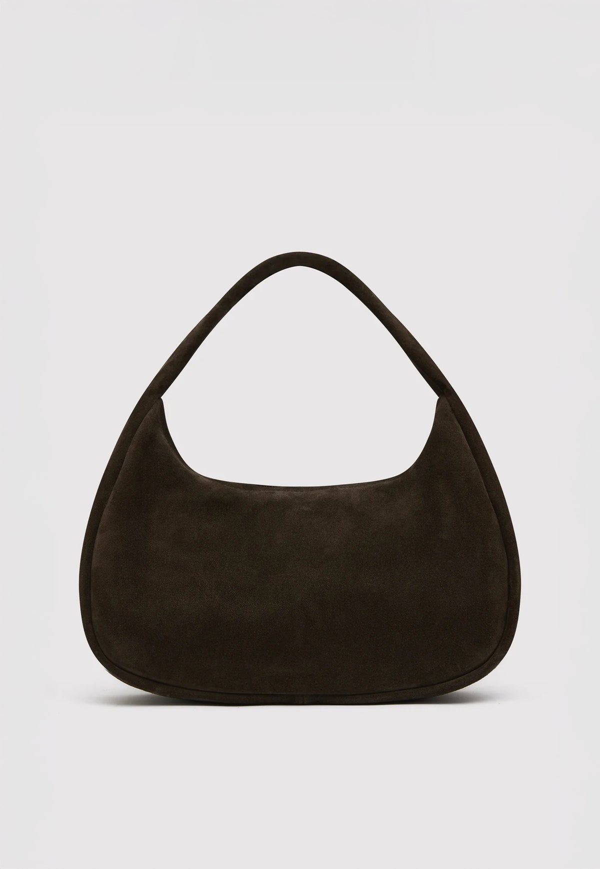 Suede Large Bon Bon Bag - Coffee