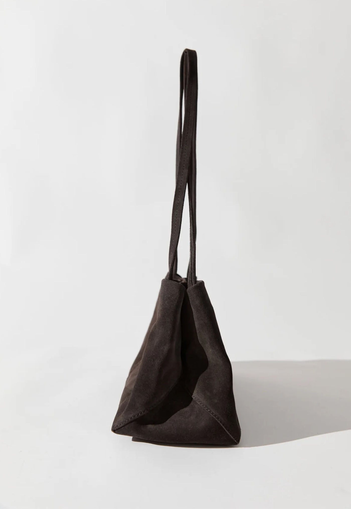 Suede Origami Tote - Coffee