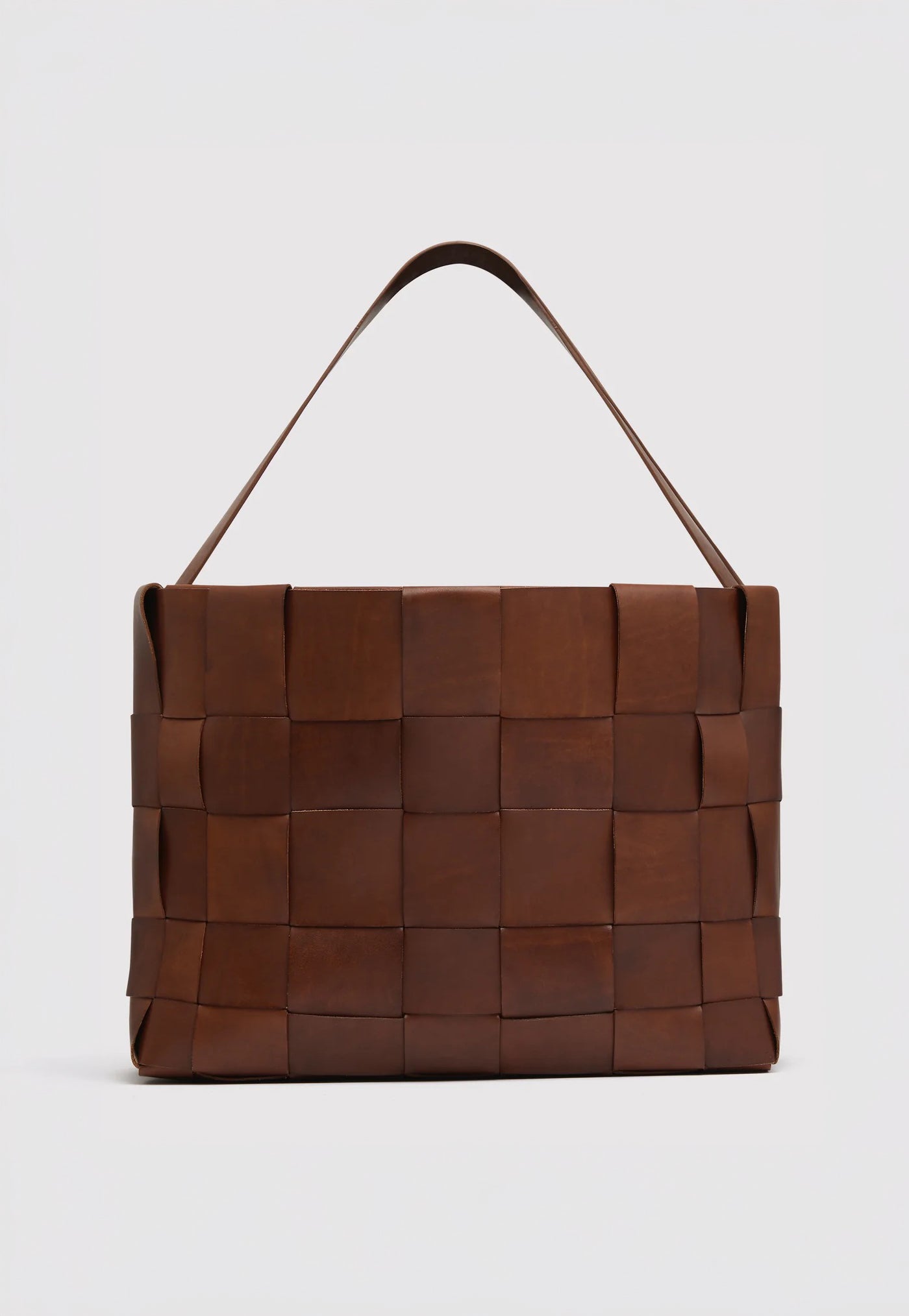 Woven Large Tote - Chestnut