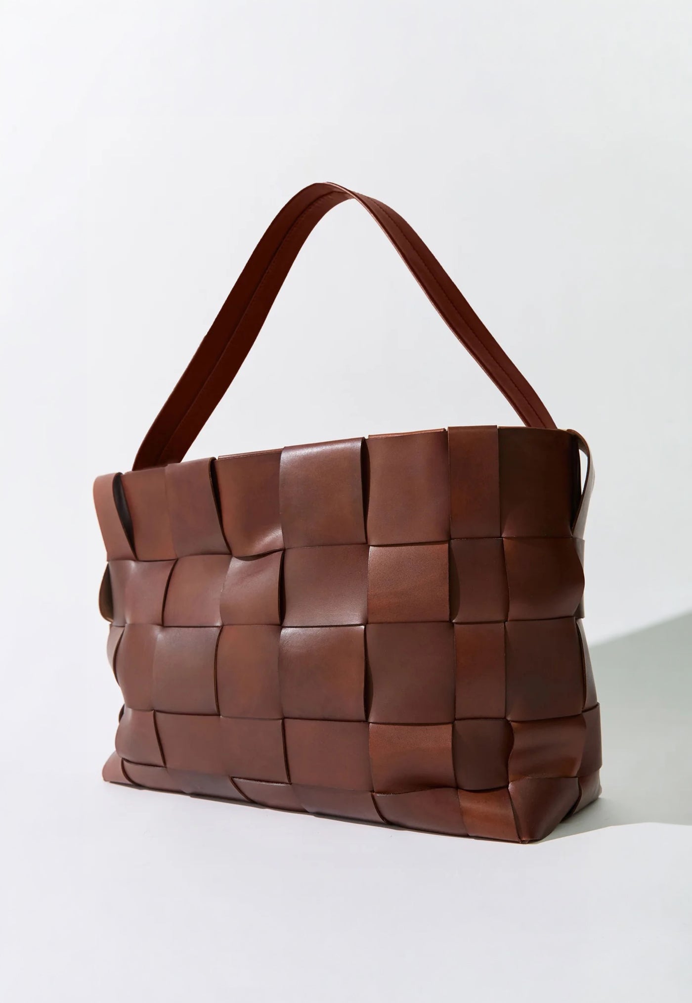 Woven Large Tote - Chestnut
