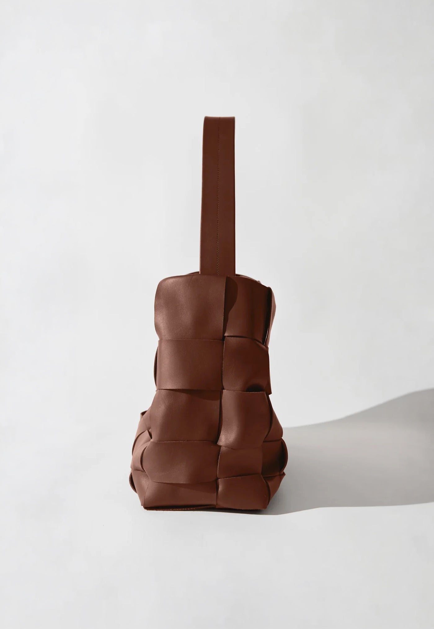 Woven Large Tote - Chestnut