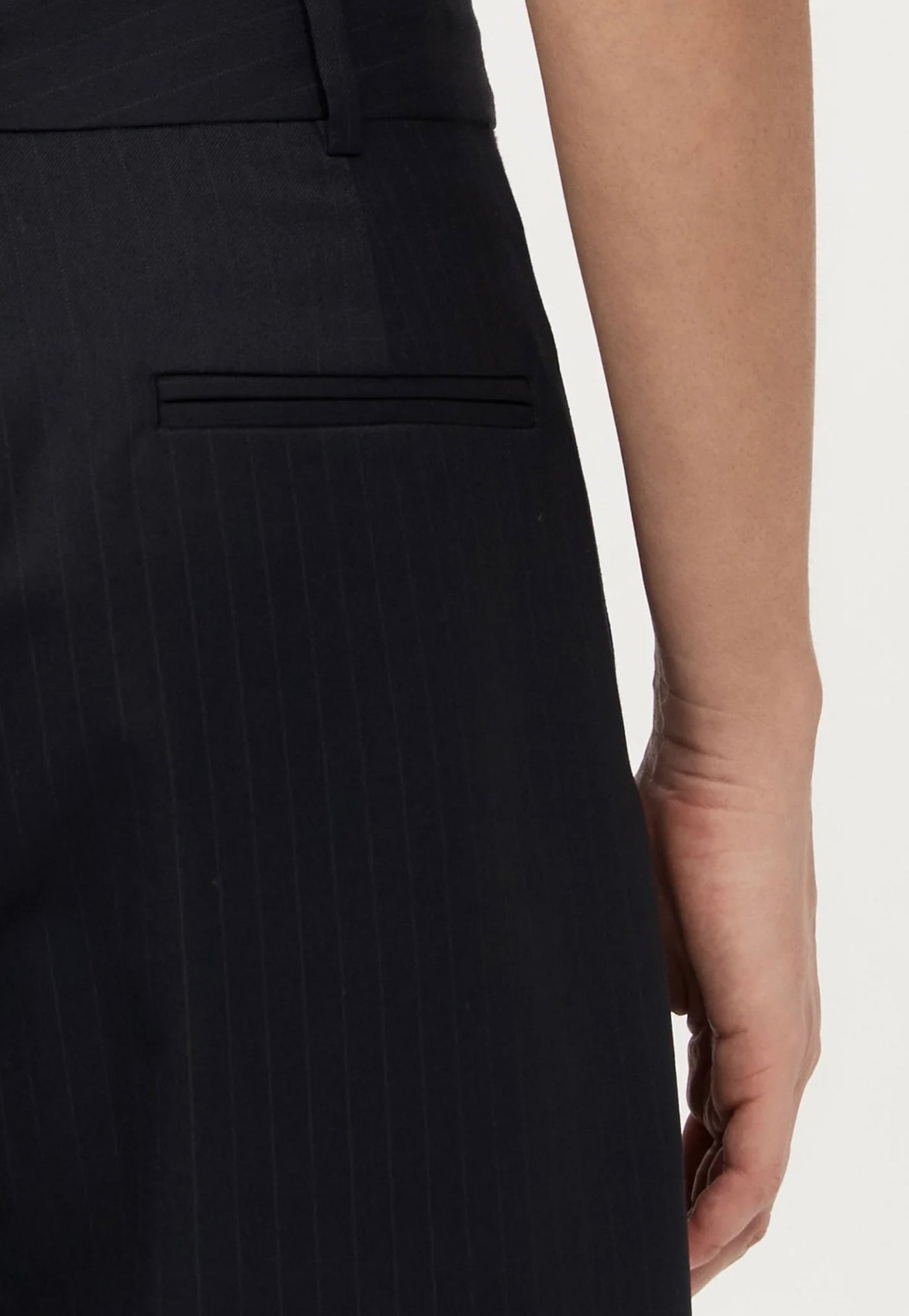 Side Stripe Homme Pant - Black Pinstripe