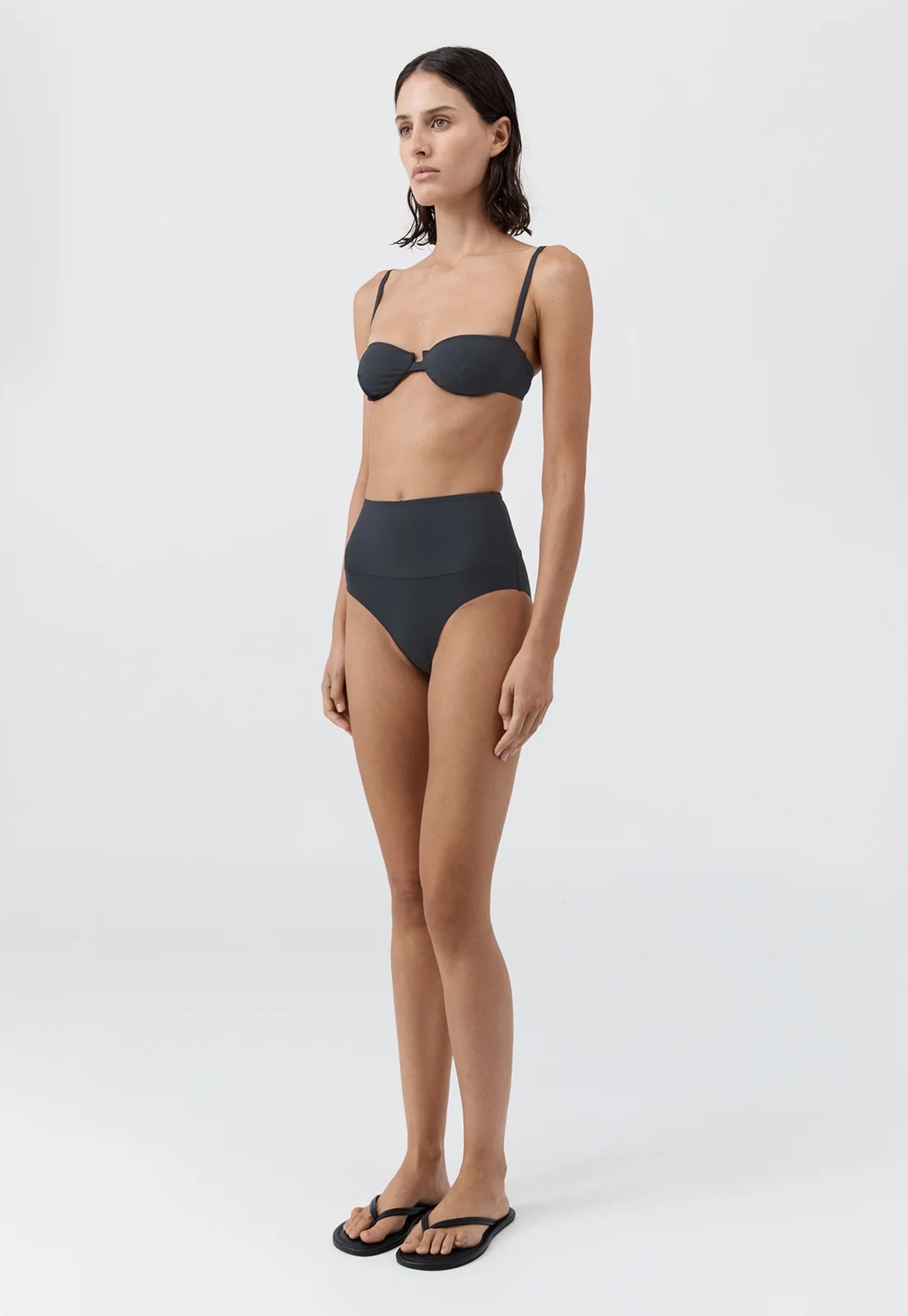 High Waisted Briefs - Graphite