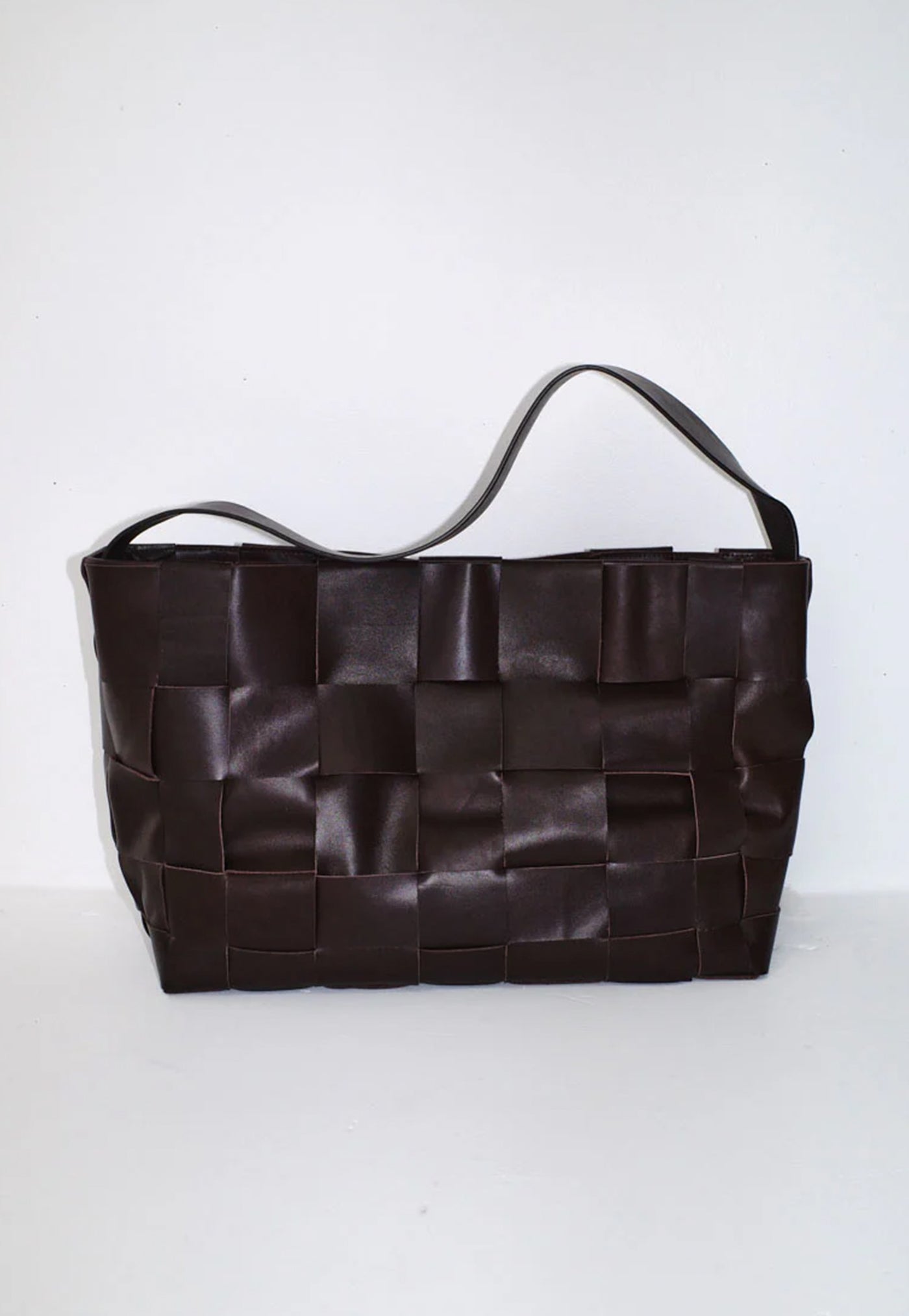 Woven Large Tote - Chocolate